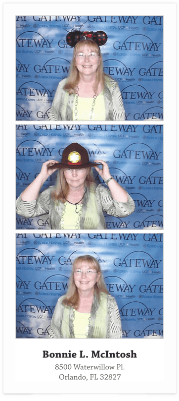 Bonnie McIntosh at the Gateway photobooth